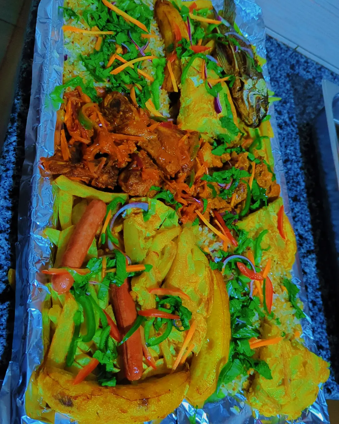 The Great Rotale Kisinia served on a large sharing platter